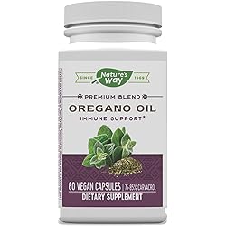 Nature's Way Oregano Oil Premium Blend, Immune Support, Vegan, 60 Capsules