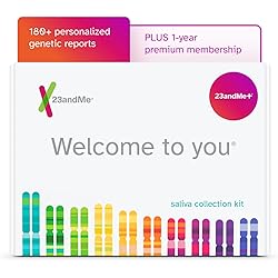 23andMe Premium Membership Bundle - DNA Kit with Personal Genetic Insights Including Health Ancestry Service Plus 1-Year Access to Exclusive Reports Before You Buy See Important Test Info Below