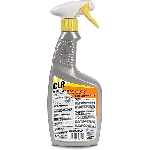 CLR Mold & Mildew Clear, Bleach-Free Stain Remover Spray | Works on Fabric, Wood, Fiberglass, Concrete, Brick, Painted Walls, Glass, and More | EPA Safer Choice 2 Pack, 32 Ounce