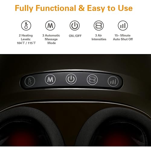 Foot Massager Machine with Heat, Electric Shiatsu Foot Massager, Massage with Air Compression, Relaxing Feet Care Massagers for Home and Office Use