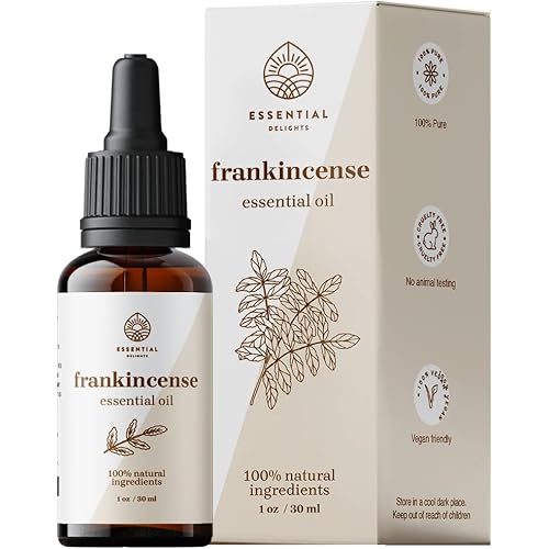Frankincense Essential Oil by Essential Delights 1 oz. | Certified Therapeutic Grade, Steam Distilled Frankincense Oil Boswellia Sacra for Aromatherapy Diffuser