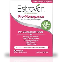 Estroven Pre-Menopause Relief for Body and Cycle Changes, Helps Reduce Hot Flashes, Night Sweats and Manage Weight, 30 Count