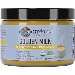 Garden of Life mykind Organics Golden Milk Recovery & Nourishment Powder - 44mg Turmeric Curcumin 95% Curcuminoids, Ashwagandha - Organic Non-GMO Vegan & Gluten Free Herbal Supplements, 30 Servings