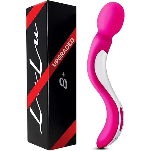 LuLu 8 Pink & LuLu 11 Purple Upgraded Personal Massager - Premium Cordless Powerful and Handheld - USB Rechargeable for Back and Neck Relief