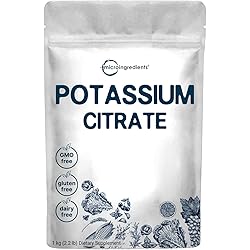 US Origin Potassium Citrate Powder, 1 KG 35 Ounce, Essential Electrolyte Supplement, Supports Mineral Balance, Heart Health and Immune System, Vegan Friendly