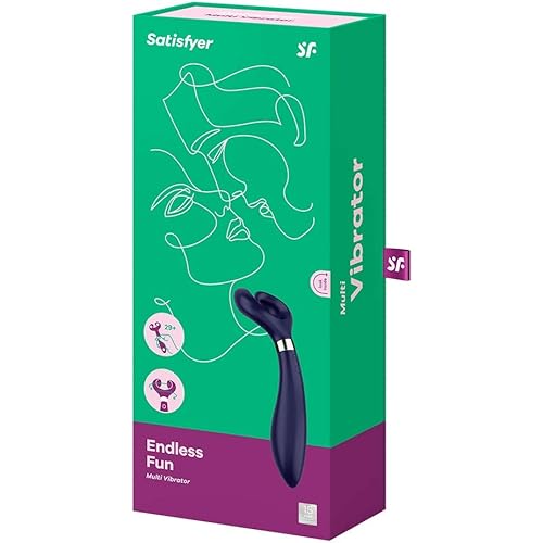 Satisfyer Endless Fun Couple's Vibrator - Multivibrator, Clitoral and G-Spot Stimulation, Partner Toy, Soft Silicone, Rotatable Head, Waterproof, Rechargeable - 29 Use Applications Blue