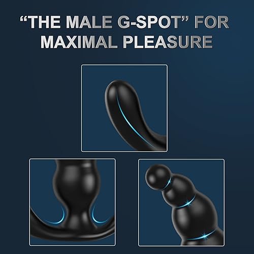 Remote Control Beaded Prostate Massagers，BOMBEX Edgar, Discreet Wearable Anal Vibrator with 9 Vibrating Modes, Dual Pleasure Point Stimulation Anal Sex Toys for Men，Women