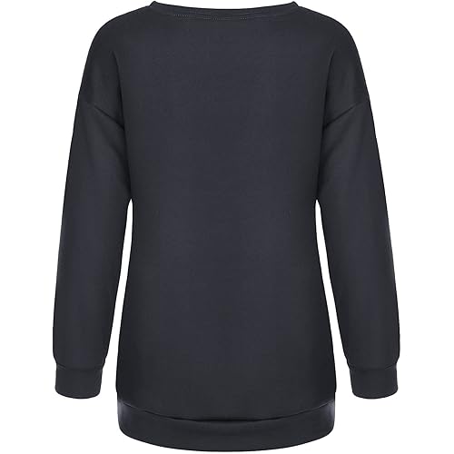 Womens Sleeveless Tops Long Sleeve Round Neck Blouses & Shirts Vintage Funny Loose Long Sleeve O Neck Shift Print Sweatshirt Easy Match Activewear27