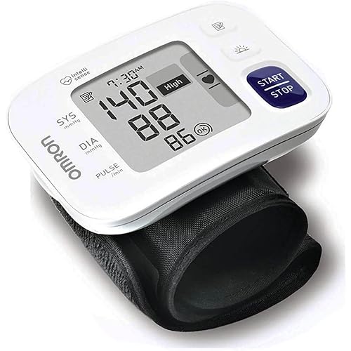 Omron RS4 Wrist Blood Pressure Monitor with Intelligence Technology, Cuff Wrapping Guide and Irregular Heartbeat Detection for Most Accurate Measurement