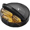 TookMag Daily Pill Organizer 2 Times a Day Single AM PM Pill Box, Large Capacity Pill Cases for PillsVitaminFish OilSupplements Black