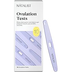Natalist Ovulation Tests 10ct Home Fertility Kit for Women - Clear & Accurate Rapid Result Tracker Helps Get Timing Right While Planning for Baby - 10 Count