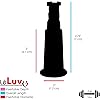 LeLuv Pair of Nipple Cylinder with Fitting for Vacuum Pumps Clear Polycarbonate Extra-Small