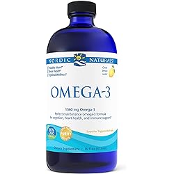 Nordic Naturals Omega-3, Lemon Flavor - 16 oz - 1560 mg Omega-3 - Fish Oil - EPA & DHA - Immune Support, Brain & Heart Health, Optimal Wellness - Non-GMO - 96 Servings