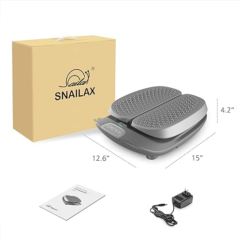 SNAILAX Vibration Foot Massager with Heat,Remote Control,Adjustable Vibration Speed Electric Foot Massager Machine for Circulation,Plantar Fasciitis, Pain Relief
