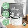 Sprout Living, Epic Protein, Plant Based Protein & Superfoods Powder, Real Sport | 24 Grams Organic Protein Powder, Recovery, Vegan, Non Dairy, Non-GMO, Gluten Free, Low Sugar 1 Pound, 12 Servings