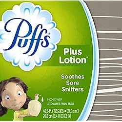 PUFFS Plus Lotion Facial Tissue, White, 48 ct Pack of 1