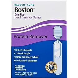 Bausch & Lomb Boston One Step Liquid Enzymatic Cleaner, Protein Remover 3.60 mL Pack of 2