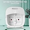 Pedicure Foot Spa Tub, Bubble Oxygen Activation Onebutton Start Folding Storage Foot Soaker Foot Bath Machine with Cover for Indoor for HomeSemi-Automatic U.S. Standard 110V