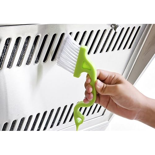 2pcs Hand-held Groove Gap Cleaning Tools Door Window Track Kitchen Cleaning BrushesGreen