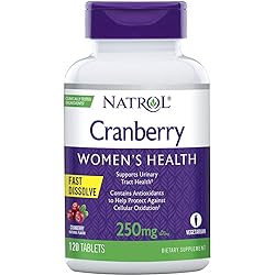 Natrol Cranberry Fast Dissolve Tablets, 250mg, 120 Count