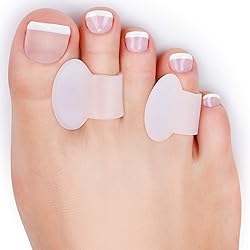 16 Pieces Gel Toe Separator Pinky Toe Separator Spacers Little Toe Cushion Spacers Pads for Preventing Rubbing Overlapping, Suitable for Running, Hiking, Yoga