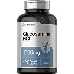 Glucosamine HCl | 1500mg | 120 Caplets | Non-GMO and Gluten Free Supplement | by Horbaach