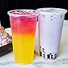 100 Count] 20 Ounce Clear Plastic Cups for Iced Coffee, Plastic Disposable Cups for Cold Drinks, Slush, Smoothy's, Slurpee, Party's