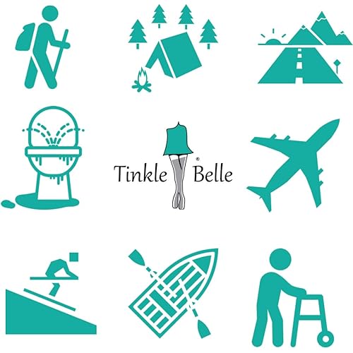 The Tinkle Belle Female Urination Device | Portable Urinal Without Case-Stand to Pee While Staying Fully Clothed! Easy, Compact, Reliable for HikingCampingTravelConcertsFestivalsDirty Toilets