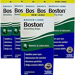 Boston Rewetting Drops for Rigid Gas Permeable Contact Lenses - 0.33 Ounce, 6 Pack