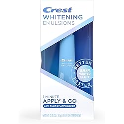 Crest Whitening Emulsions On-the-Go Leave-On Teeth Whitening Gel Pen, 0.35 Oz 10 G