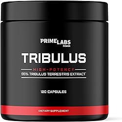 High Potency Tribulus Terrestris Extract for Men & Women - 95% Saponins - Supports Men's Levels - 1,300mg Concentrated Extract Formula - Extra Strength Booster - 120 ct by Prime Labs Power