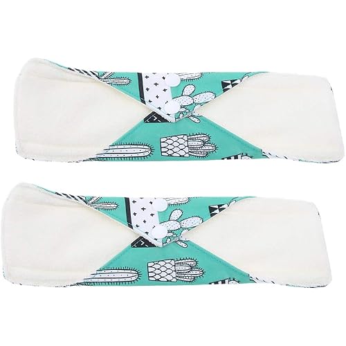 LoveinDIY Sanitary Reusable Cotton Menstrual Pads, 2 Piece Washable Napkins Overnight Long Liners for and Incontinence