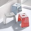 ZAANTA Bathroom Stool Bathroom Bath Stool， Non-Slip Transparent Shoe Change Stool ，Toilet Calloused Formative Bench Acrylic Low Stool Color : Red
