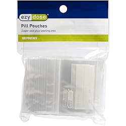Ezy Dose Pill Packs | Pill and Vitamin Organizer Pouches | 100 Count | Disposable