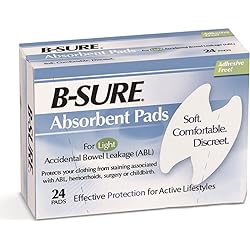 B-Sure Anal Leakage Pads, Case288 12 Boxes of 24 pads