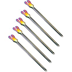 AAProTools Rainbow Color Grooved Director & Tongue Tie - Plain Point 5.5" Pack of 5