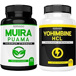 Muira Puama Root Extract 1000mg for Men and Women & Yohimbine HCL 5mg for Men and Women