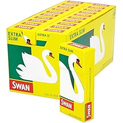swan Swan Extra Slim Filter Tips Full Box 20 Packs Of 120 = 2400 Tips
