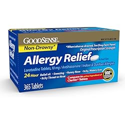 GoodSense Allergy Relief Loratadine Tablets 10 mg, Antihistamine, Allergy Medicine for 24 Hour Allergy Relief, 365 Count