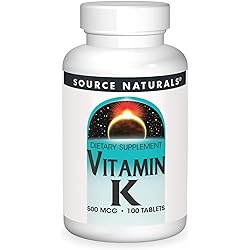 Source Naturals Vitamin K - 500 mcg - 100 Tablets