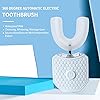 Magentak Automatic Electric Toothbrush for Adults, 360 Degree Ultrasonic Electric Toothbrush, 100% Food Graded Silicone Electric Travel U Shape Toothbrush, White