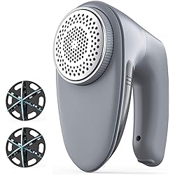 Bymore Fabric Shaver, Sweater Shaver for Clothes,2021 Upgraded Electric Lint Remover with 6-Leaf Blades Efficient Work with Anti-Size 65mm Mesh& 2 Blades Extra