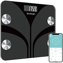 Scale for Body Weight and Fat Percentage, Bveiugn Digital Accurate Bathroom Smart Scale LED Display, 13 Body Composition Analyzer Sync Weight Scale BMI Health Monitor Sync Fitdays App - 400lb