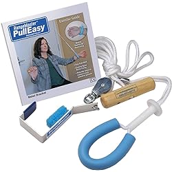 RangeMaster PullEasy Shoulder Pulley with Patient Guide │Physical Therapy Shoulder Pulley │ Aids with Shoulder Surgery Recovery │ Grip-Free Hold │ Metal Bracket Door Attachment
