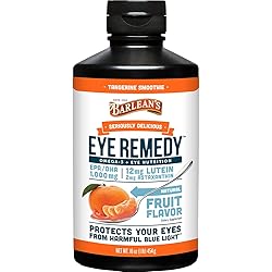 Barlean's Eye Remedy with Lutein, Zeaxanthin, and Tangerine Smoothie Flavor - Gluten-Free, Non-GMO, No Added Sugar - 16-Ounce