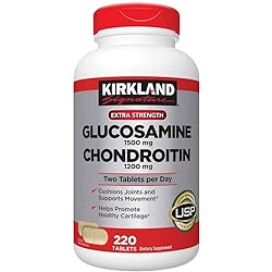 Kirkland Signature Glucosamine HCI 1500mg Chondroitin Sulfate 1200mg 220 TabletsNew Increased Count
