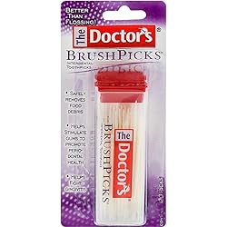 The Doctor’s BrushPicks Interdental Toothpicks, 120 BrushPicks, Pack of 6