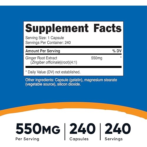 Nutricost Ginger Root Extract 550mg, 240 Capsules