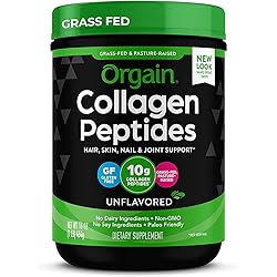 Grass Fed, Pasture Raised Collagen Peptides Powder Unflavored, 16 oz