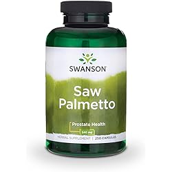Swanson Saw Palmetto - Herbal Supplement Promoting Male Prostate Health Support - Natural Hair Supplement & Urinary Health Support - 540 mg 250 Capsules